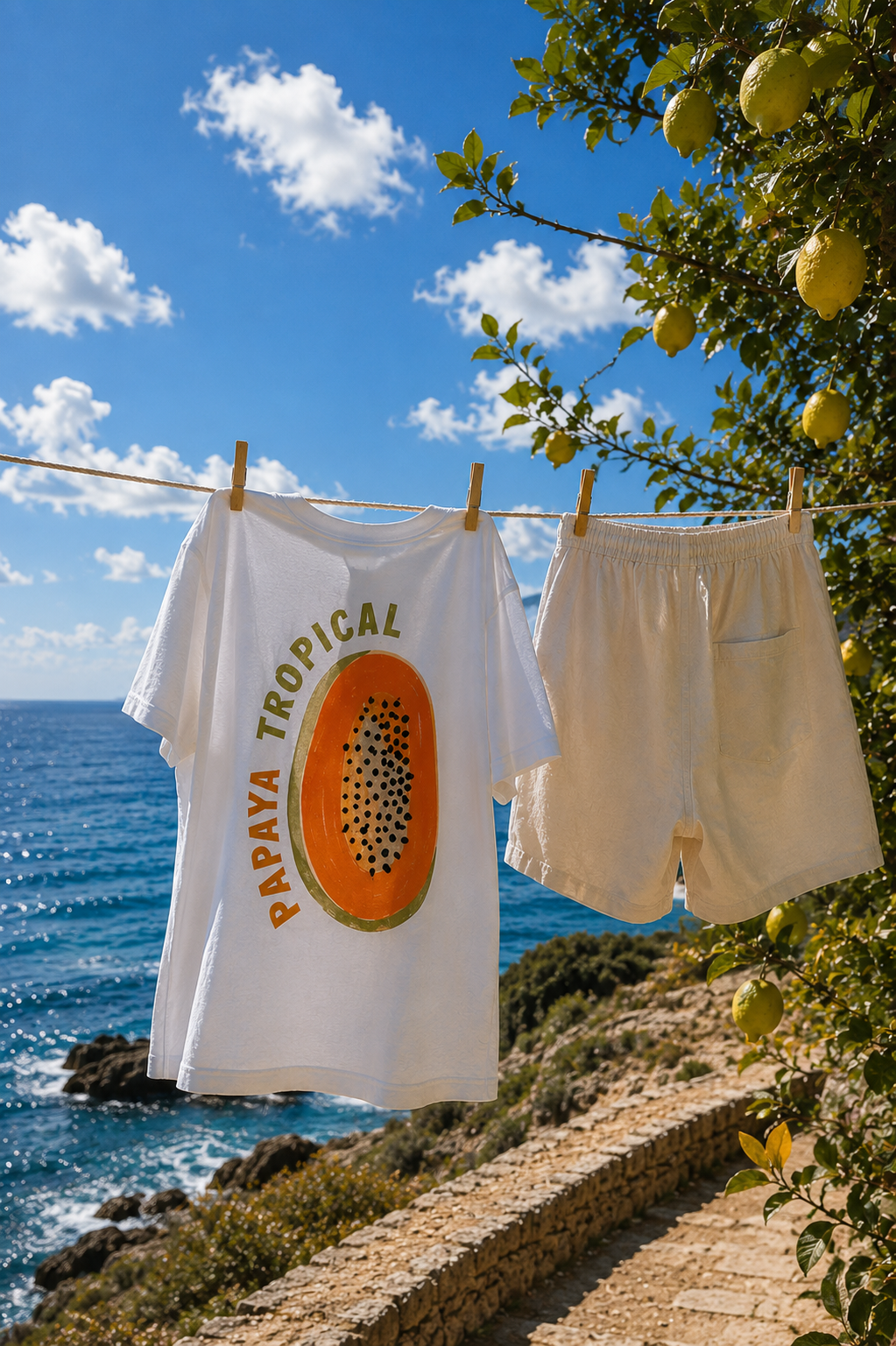 Hand-Drawn Papaya T-Shirt
