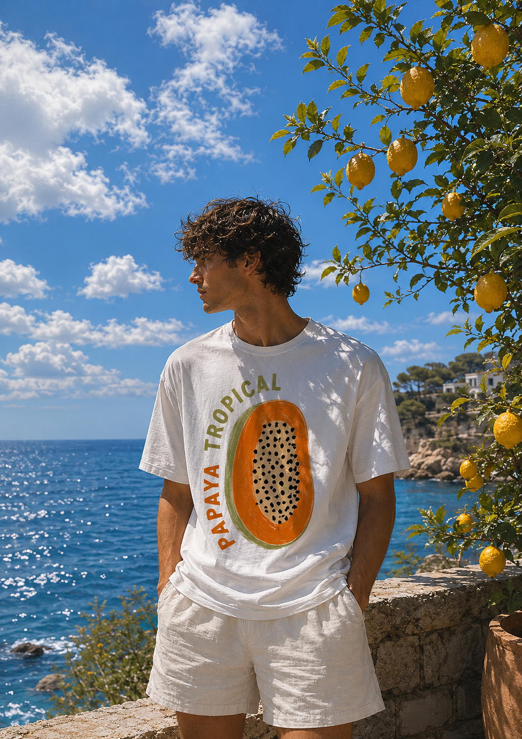 Hand-Drawn Papaya T-Shirt